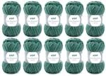 Gr&uuml;ndl Wolle Lisa Premium Jeans Strickgarn 10 x 50 g, Flaschengr&uuml;n | Garn zum