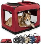 lionto Hundetransportbox faltbar f&uuml;r Reise & Auto, 90x61x65 cm, stabile...