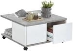 FMD M&ouml;bel, 659-001E Twin 1 Wohnzimmertisch, spanplatte, beton grau/wei&szlig;...