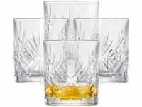 SCHOTT ZWIESEL Whiskyglas Show (4er-Set), anmutige Tumbler für Whisky mit...