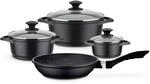 GSW Kochtopf- und Pfannenset Gourmet Granit &ndash; hochwertiges Set bestehend aus