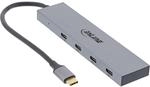 InLine&reg; USB 3.2 Gen.2 Hub (10Gb/s), USB Typ-C zu 4 Port Typ-C (1 Port Power Through