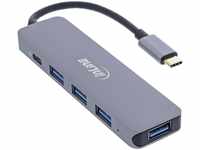 InLine USB 3.2 USB-Typ C Multi Hub (4X USB-A 5Gb/s + USB Typ-C (Data/PD 87W),...