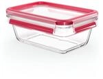 EMSA Clip & Close Glas Frischhaltedose, rechteckig, 0,85 L, 100 Prozent dicht,