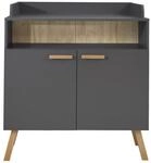 trendteam smart living - Mats - Kommode - Grau Matt - Wickelschrank inkl.