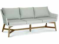 BEST Lounge-Couch Paterna 3-Sitzer, teakholz/alabaster, 88 x 196 x 82 cm,...