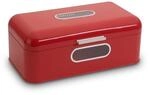 Echtwerk Brotkasten, Retro-Brotbox aus Metall mit Sichtfenster, Platzsparende