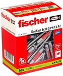 fischer DuoSeal 6 x 38 S, Universald&uuml;bel f&uuml;r Nassbereiche (50 Stk.) mit...