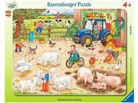 Ravensburger Kinderpuzzle - 06332 Auf dem großen Bauernhof - Rahmenpuzzle für