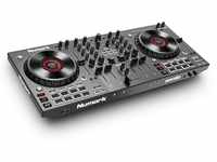 Numark NS4FX – 4-Kanal DJ Controller Pult, Touch-Jogwheels mit Display, Pads...