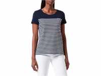 TOM TAILOR Denim Damen T-Shirt mit Streifen 1030477, 29133 - White Blue Stripe,...