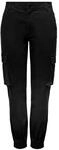 ONLY Damen Onlbetsy-alva Mw ANK Cargo Trousers PNT Hose, Schwarz, 38W / 30L EU