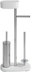 WENKO Stand WC-Garnitur mit Box Mod. Rivazza, Toilettenpapier-Halter mit Ablage,