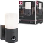 Paulmann 94648 Au&szlig;enleuchte Wandleuchte Tubs mit Bewegungsmelder IP44 rund max. 15 W