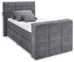 Stella Trading DENVER 6 Boxspringbett 120x200 mit Bettkasten, Anthrazit - Bequemes