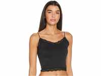 ONLY Damen ONLVICKY LACE Seamless Cropped NOOS Top, Black, S/M