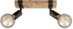 BRILONER - Deckenlampe Vintage schwenkbar, Holzbasis, E27 Fassung, max. 25 Watt,