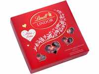 Lindt LINDOR Präsent mit Herz Cutouts, feinste Vollmilch Schokolade mit...