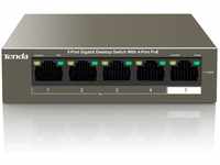 Tenda Gigabit PoE Switch 5 Ports mit 4 PoE+ Ports & 1 Uplink-Port (58W, VLAN,