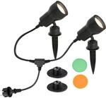 Briloner Leuchten 3077-025 A+ Au&szlig;enleuchte, Plastik, 3 Watt, GU10, schwarz, 2-er Set