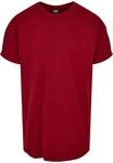 Urban Classics Long Shaped Turnup Tee M&auml;nner T-Shirt rot 5XL 100% Baumwolle Basics,