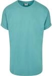 Urban Classics Herren T-Shirt Long Shaped Turnup Tee, l&auml;ssiges T-Shirt f&uuml;r M&auml;nner,