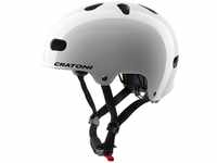 Cratoni Unisex Jugend C-Mate Helmet, Weiß Glänzend, S