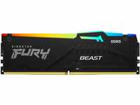 Kingston FURY Beast Schwarz RGB 16GB 5600MT/s DDR5 CL40 DIMM Desktop Gaming...