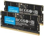 Crucial DDR5 RAM 32GB Kit (2x16GB) 4800MHz SODIMM, Arbeitsspeicher f&uuml;r