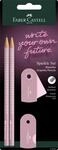 Faber-Castell 218480 - Bleistifte Set Sparkle, mit Spitzer, Radiergummi und 2