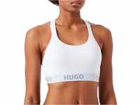 HUGO Damen Padded Sporty Logo Bralette, White100, XS EU
