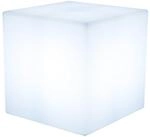 8 seasons design Shining Cube Solar LED-W&uuml;rfel (43cm) wei&szlig;, inkl. Solarmodul und