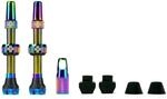 Muc-Off Regenbogenfarbige Presta Tubeless Ventile, 44 mm - Hochwertige Anti-Leck