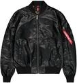 Alpha Industries MA-1 VF Vegan Leather Lederjacke f&uuml;r Herren Black