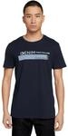 TOM TAILOR Denim Herren T-Shirt mit Logo-Print aus Bio-Baumwolle 10668 - Sky Captain