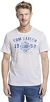 TOM TAILOR Herren T-Shirt mit Logo-Print, 20000 - White, XL