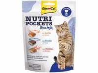 GimCat Nutri Pockets Sea Mix - Knuspriger Katzensnack mit cremiger Füllung und