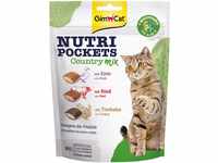 GimCat Nutri Pockets Country Mix - Knuspriger Katzensnack mit cremiger Füllung...