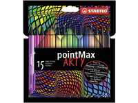 Filzschreiber - STABILO pointMax - ARTY - 15er Pack - mit 15 verschiedenen...