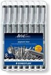 STAEDTLER schwarze pigment liner in unterschiedlichen Linienbreiten, dokumentenechte