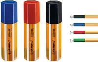 STABILO - Fineliner - point 88-20er Big point Box Office - schwarz, blau, rot,...