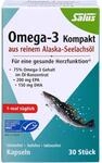 Salus Omega-3 Kompakt Kapseln aus reinem Alaska-Seelachs&ouml;l, 30 St. Kapseln