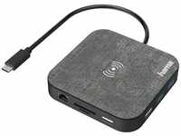 Hama USB C Hub 12 Ports (Multiport-Adapter u. Wireless Charger, 1x HDMI 4K...