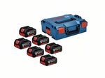 Bosch Professional 18V System Akku Set: 6X GBA 18V 4.0Ah (inkl. Einlage f&uuml;r