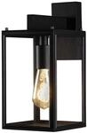 Konstsmide Carpi Wandleuchte E27 schwarz Stahl/klares Echtglas 7352-750