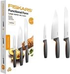 Fiskars K&uuml;chenmesser-Set, 3-teilig, Functional Form, Inklusive Kochmesser (mittel),