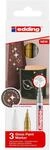 edding 751 Glanzlackmarker - wei&szlig;, gold, silber (metallic) - 3er Set Lackmarker -