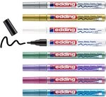 edding 751 Glanzlackmarker Set - schwarz wei&szlig; gold silber blau gr&uuml;n violett...