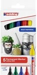 edding 3000 Permanentmarker - rot, blau, g&uuml;n, gelb, schwarz - 5er Set - Rund-Spitze