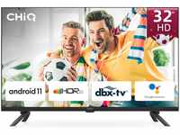 CHiQ Fernseher,32 Zoll, 720p, Smart TV,Android11,HDR,WiFi,Bluetooth,Google